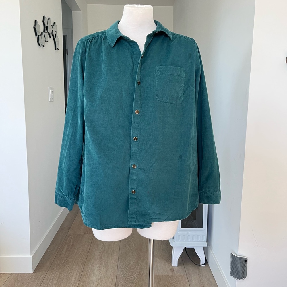 Teal Button-Up Shirt